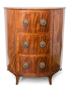 A George III Mahogany Console Cabinet Height 36 x width 32 x depth 18 1/2 inches.
