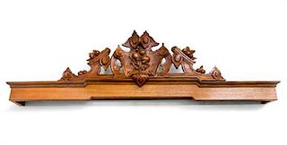 A Carved Mahogany Door Cornice Length 57 inches.