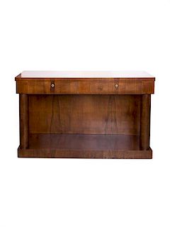 An American Empire Style Rosewood Console Height 35 1/2 x width 55 x depth 18 inches.