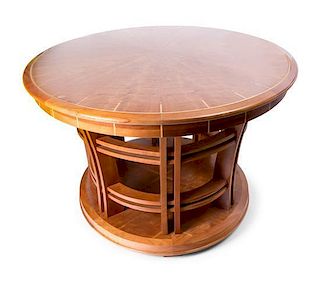 A Custom Convertible Oval Table Height 30 1/2 x width 72 x depth 48 inches.