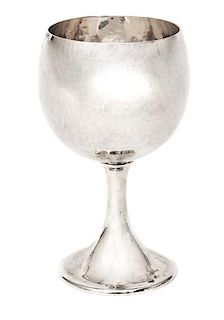 An Italian Silver Goblet, Bucellati Height 5 inches.