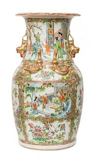 Two Chinese Porcelain Vases Height of tallest 17 3/4 inches.