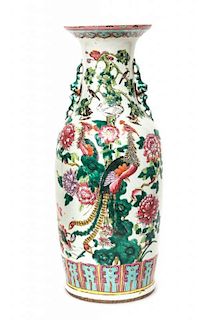 A Chinese Porcelain Vase Height 23 inches.