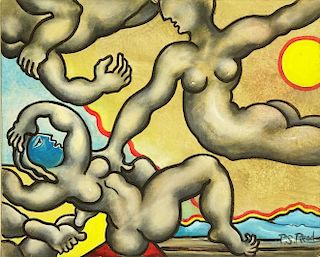 Philip Standish Read, American (1927-2000) Oil on canvas "Nudes"