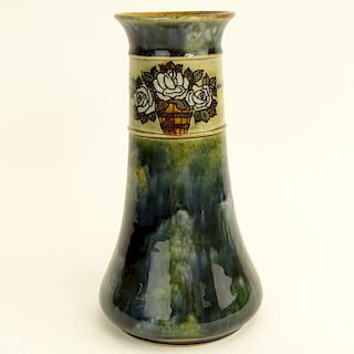 Royal Doulton Glazed and Decorated Stoneware Vase.