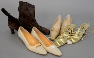 Four pairs of Rene Mancini womens shoes, boots, and heels in like new condition. size 36 - 37