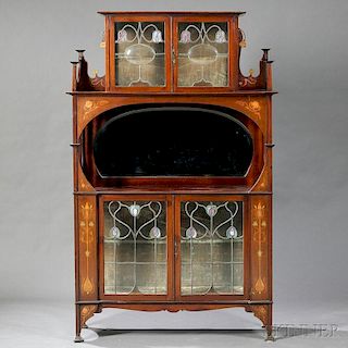 Art Nouveau Cabinet in the Manner of Shapland & Petter
