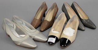 Four pairs of Rene Mancini womens shoes, pumps, and heels in like new condition. size 36.