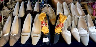 Ten pairs of Rene Mancini womens shoes, heels, and pumps including snake skin leather, some are like new. size 36 - 37