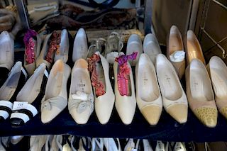 Ten pairs of Rene Mancini womens shoes, heels, and pumps including snake skin and leather, some are like new. size 36-37