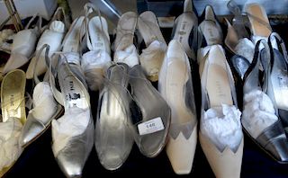 Ten pairs of Rene Mancini shoes, heels, and pumps including leather, good condition. size 36-37