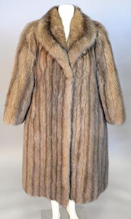 Zandra Rhodes sable full length coat.