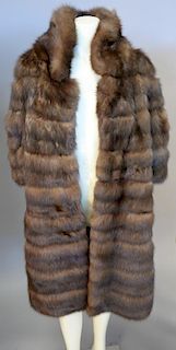 Maximilian fur mink having 3/4 sleeves.
