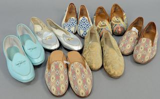 Seven pairs of shoes including two Belgian shoes and five pairs of Stubbs and Wootton Palm Beach.