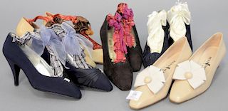 Five pairs of Rene Mancini womans shoes, pumps, and heels, all like new condition. sizes 36 1/2 - 37.