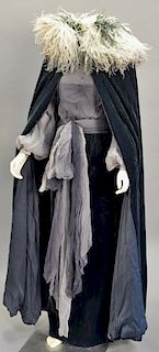 Christian Dior, Autumn/Winter 1970, Ensemble consisting of a cape, shirt, and skirt, floor length