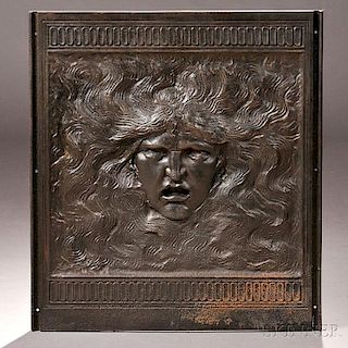 Elihu Vedder (American, 1836-1923) Samson Central Fireback Panel