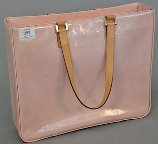 Louis Vuitton pink Vernis Columbus handbag tote with original cloth bag in excellent condition.