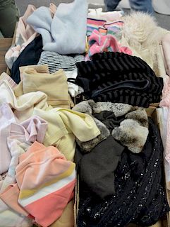 Sixteen sweaters / cardigans including cashmere with chinchilla collar, Paul & Shark, etc.