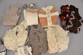 Sixteen wool womens sweaters including North of New York, A.O. White, Warnaco, Crocketts, Amherst Biella, etc.