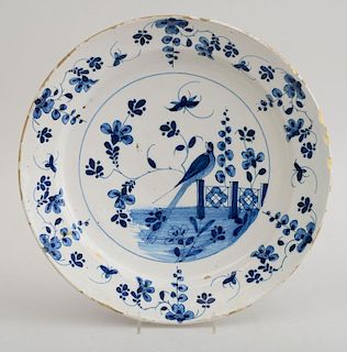 DUTCH DELFT BLUE AND WHITE CHARGER