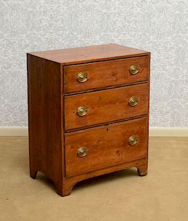 GEORGE III PINE CHEST OF DRAWERS