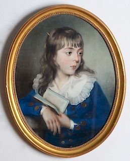 ATTRIBUTED TO JOHN RUSSELL (1745-1806): PORTRAIT OF A YOUNG BOY