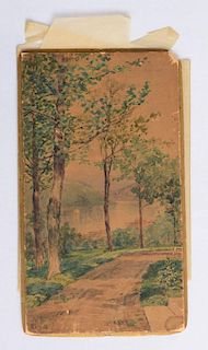 FRANK ANDERSON (1844-1891): ROAD ALONG THE HUDSON