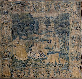 FLEMISH PARKLAND TAPESTRY, EARLY 17TH CENTURY