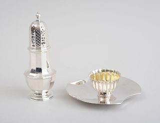 TWO ENGLISH SILVER ARTICLES AND A BULGARI SILVER CUP