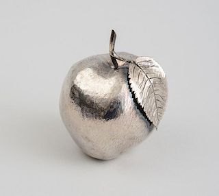 ENGLISH, SILVER APPLE-FORM PAPER WEIGHT