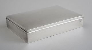 AMERICAN SILVER CIGAR BOX, RETAILED BY TIFFANY & CO., NY