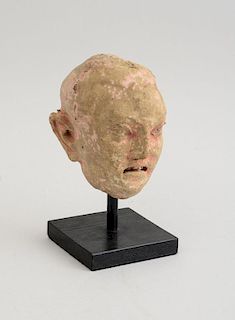 GANDHARAN CLAY FRAGMENTORY HEAD OF A MONK