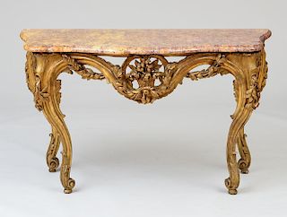 LOUIS XV GILTWOOD CONSOLE