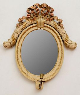 PAIR OF SWEDISH NEOCLASSICAL PAINTED AND PARCEL-GILT GIRONDOLE MIRRORS