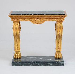 SWEDISH NEOCLASSICAL STYLE GILTWOOD CONSOLE