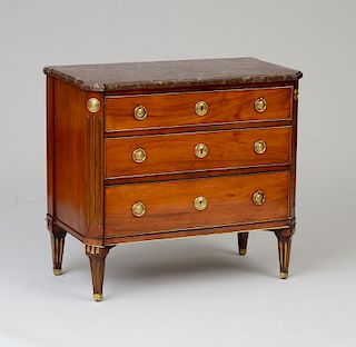 SWEDISH NEOCLASSICAL BRASS-MOUNTED MAHOGANY CHEST OF DRAWERS