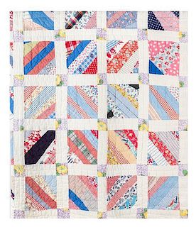 An American Patchwork Quilt 64 x 76 inches.