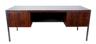 A Richard Schultz for Knoll Rosewood Desk Height 29 x width 72 x depth 32 inches.
