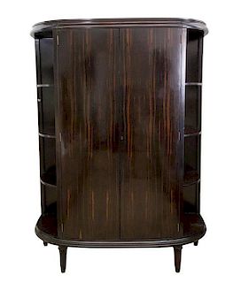 A Dessin Fournir Two-Door Cabinet Height 78 x width 58 1/2 x depth 26 3/4 inches.