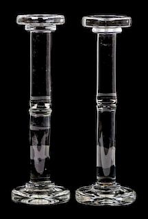 A Pair of Murano Glass Columns