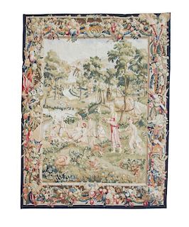 A Continental Tapestry 97 x 75 inches.