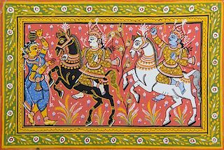 Two Pattachitra Paintings Each: 8 x 12 inches.