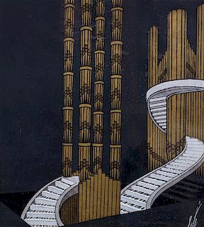 Erte, (Russian/French, 1892-1990), Spiral Staircase