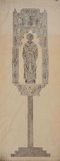 TWO ENGLISH BRASS TOMB RUBBINGS, EARLY 20TH CENTURY