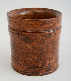 ENGLISH TURNED MULBERRY WOOD MORTAR