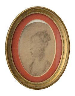 ATTRIBUTED TO THOMAS FORSTER: MINIATURE PORTRAIT OF A LADY