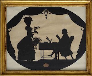 ATTRIBUTED TO FRANCIS TOROND: SILHOUETTE CONVERSATION GROUP