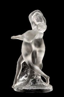 Lalique "Deux Danseuses" Figurine, Signed