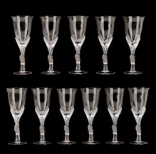 Set of 11 Kissing Snow Dove Water Goblets